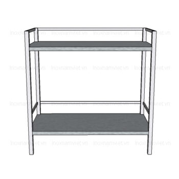 Kệ phẳng inox 2 tầng 1000×500 mm